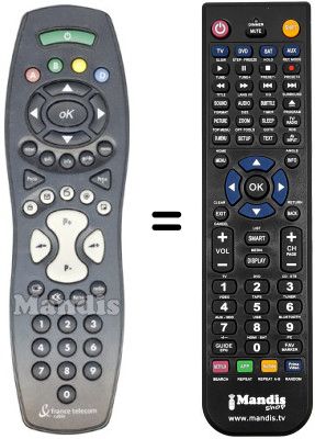 Comandament a distància equivalent ORANGE NUMERICABLE (ver. 2)
